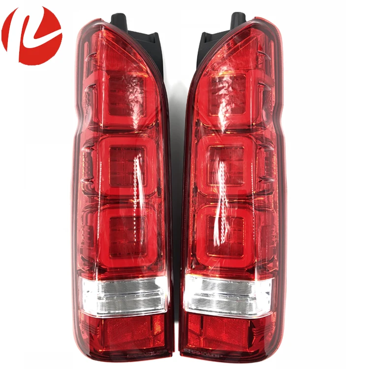 Red cover white light bar plating reflector LED tail light Hiace van KDH 200 auto lamp parts