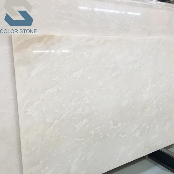 Polished marmore onice bianco translucent royal white onyx marble onix stone slab