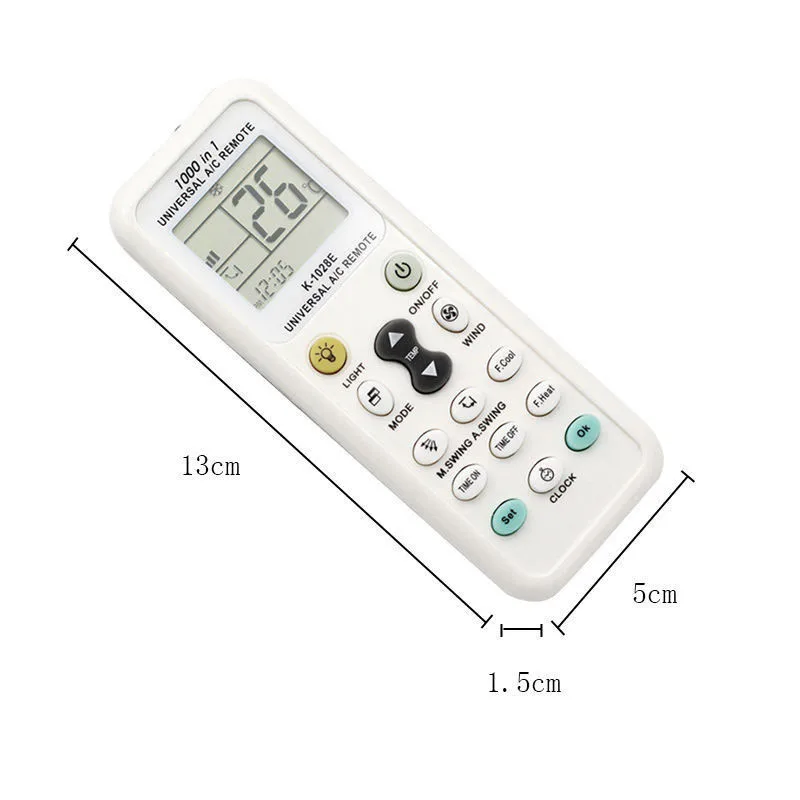 universal 1000 in 1 Low Power Consumption K-1028E Air Conditioner  Remote control with back light