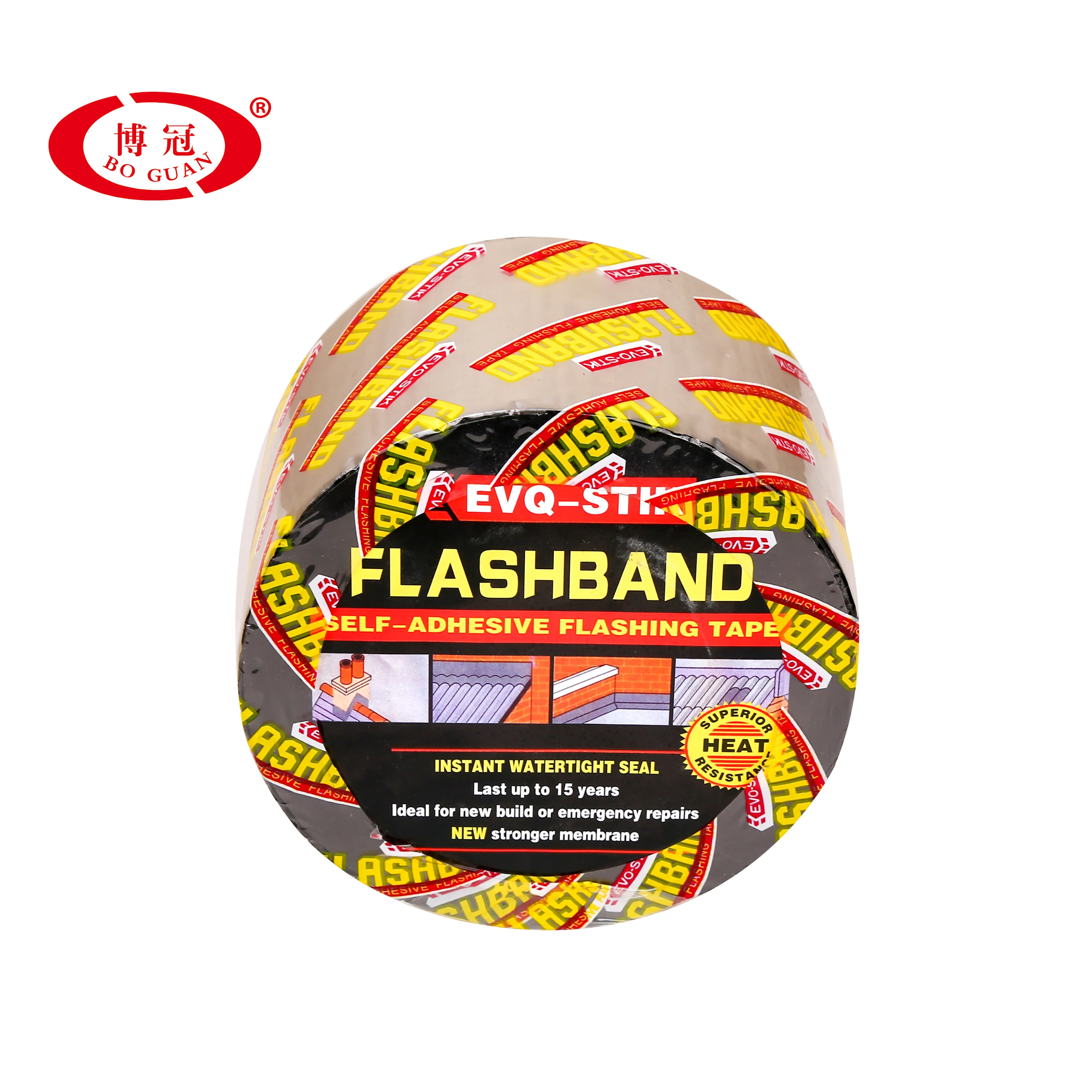 1.5mm Self-adhesive Rubber Bitumen flashing tape/flash band