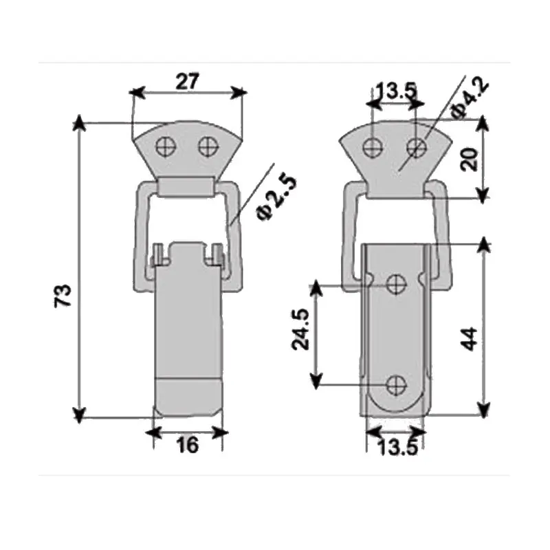 Locking toggle Catch & Plates Heavy Duty Case Latch Clamp Clips Tool Box FS-1095