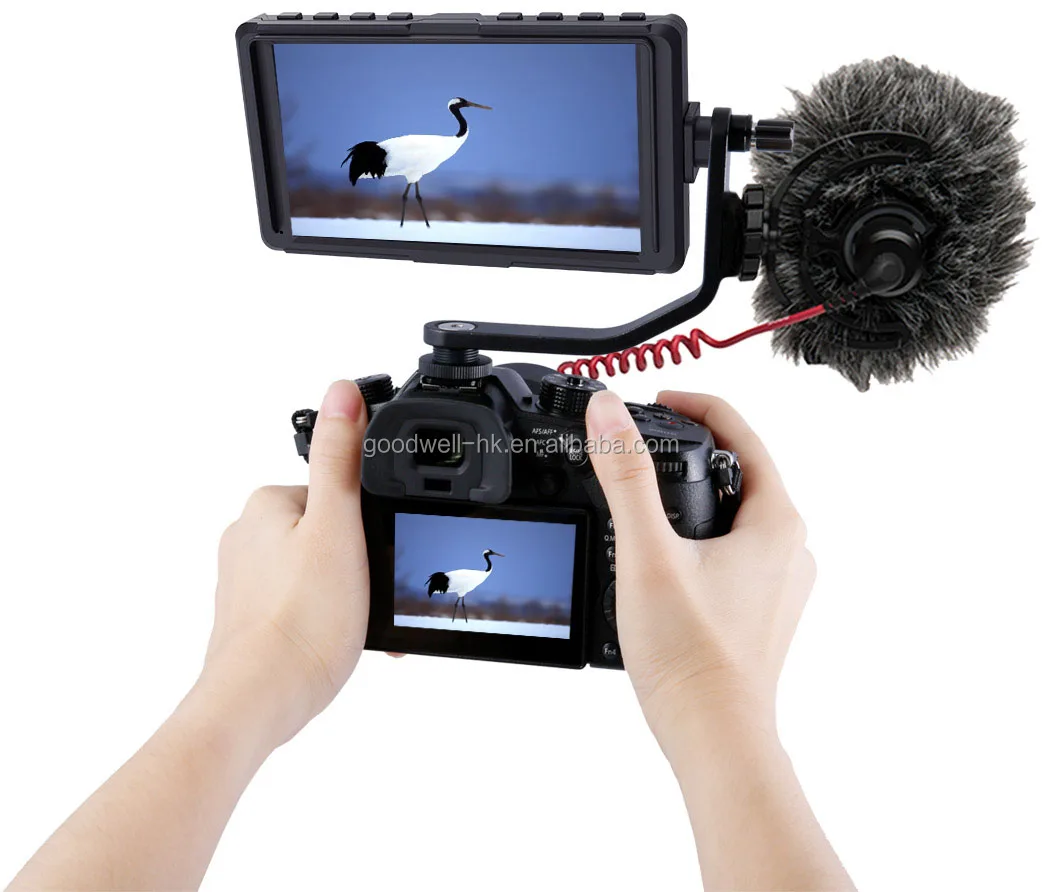 F5 5 Inch DSLR Camera Field  LCD Monitor IPS Full HD 1920x1080 Support 4K HD-MI Input Tilt Arm Power Output