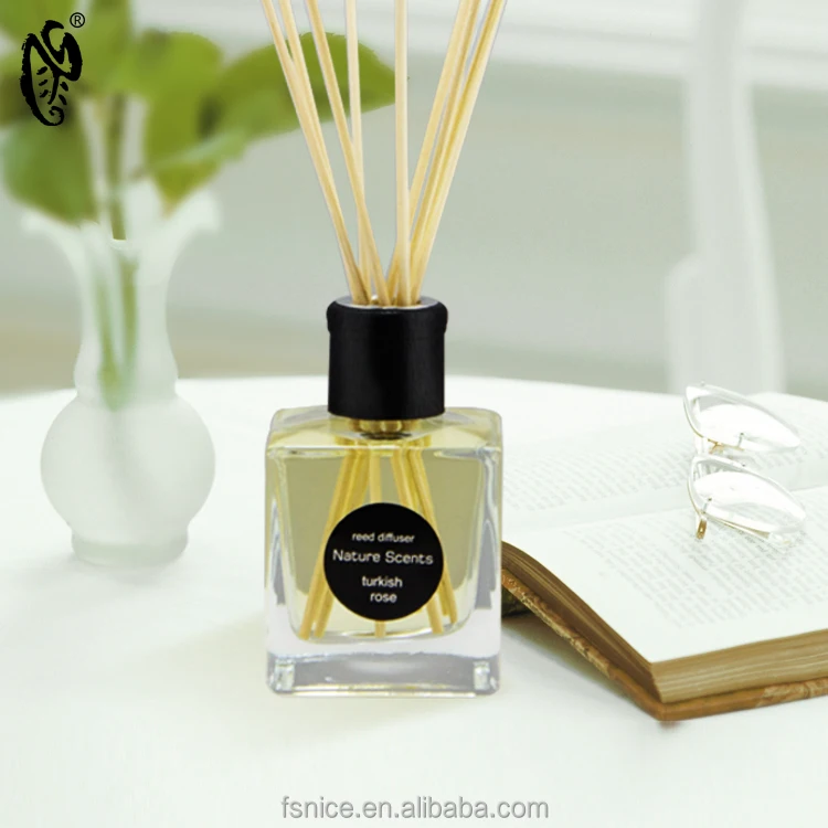 hot sale good quality 190ml decorative glass bottle rattan reed diffuser for office