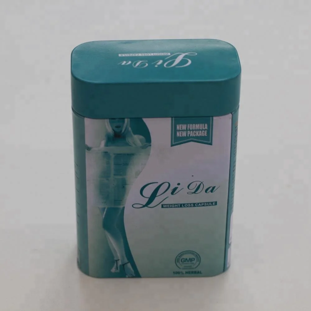 Hot sale slimming capsules metal tin box for woman