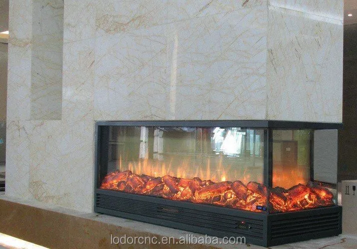 3 sided large electric fireplace with cheap price