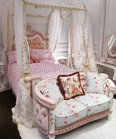 Exquisite Magic Garden Style Annabella Princess Poster Bed with Colourful Floral and Painting BF12-05295c