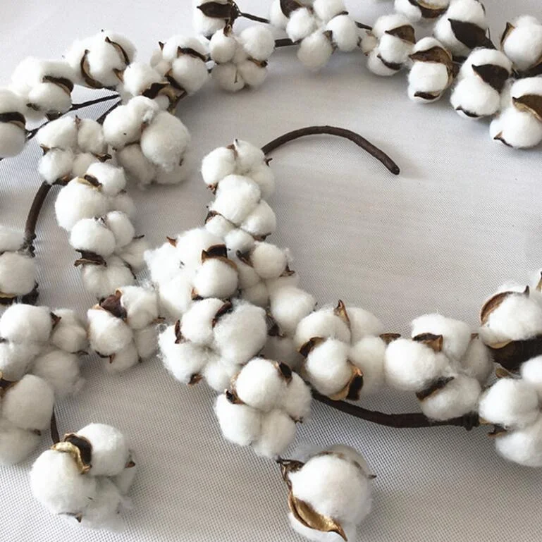 FCD1101 Good quality Artificial flowers cotton garland cotton stems for Christmas or wedding decoration