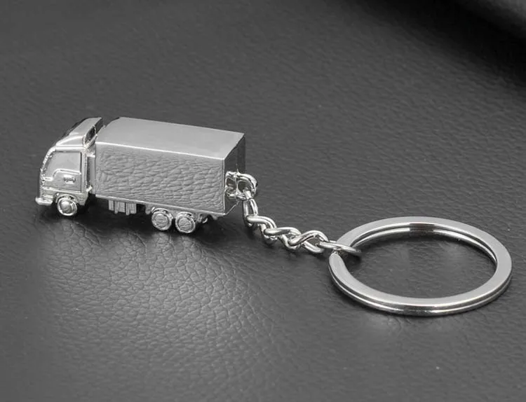 custom 3D metal mini truck keychain