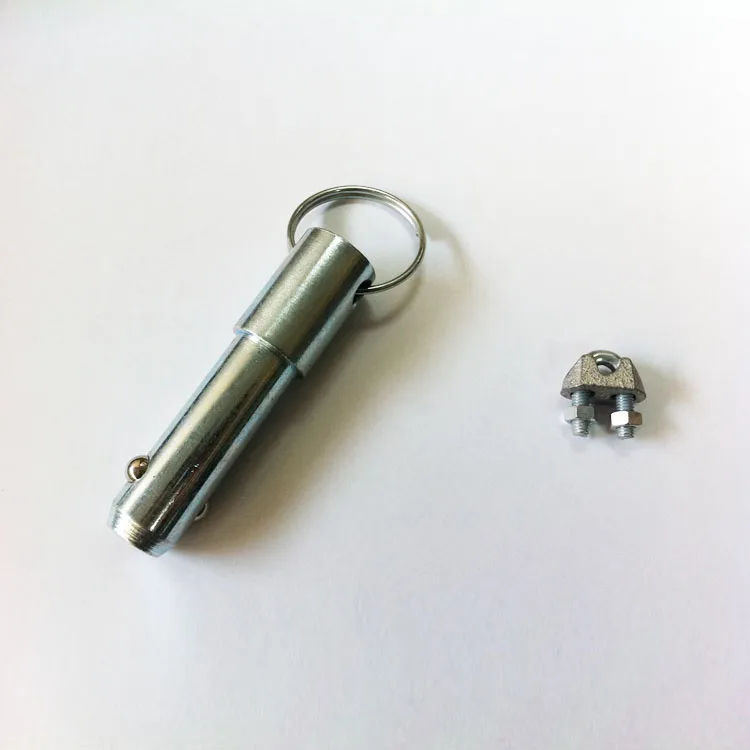 Custom made zinc plated steel spring loaded pull pin ball lock pin
