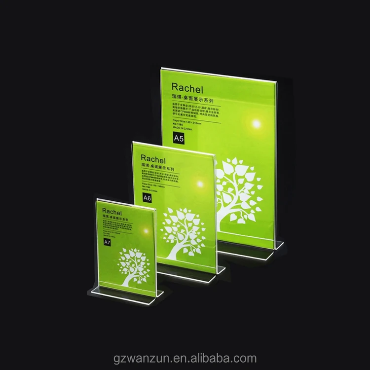 Factory High Impact Strong Not Easy Broken Acrylic Sign Holder 5x7