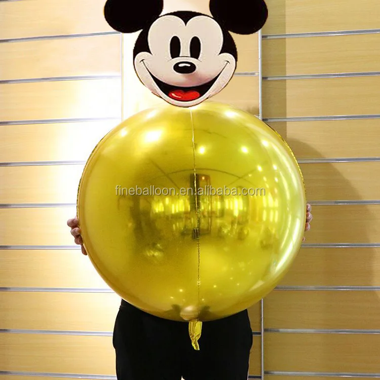 China Wholesale Happy Birthday party Balloons Gold silver 32 inch real round foil helium 4D balloons