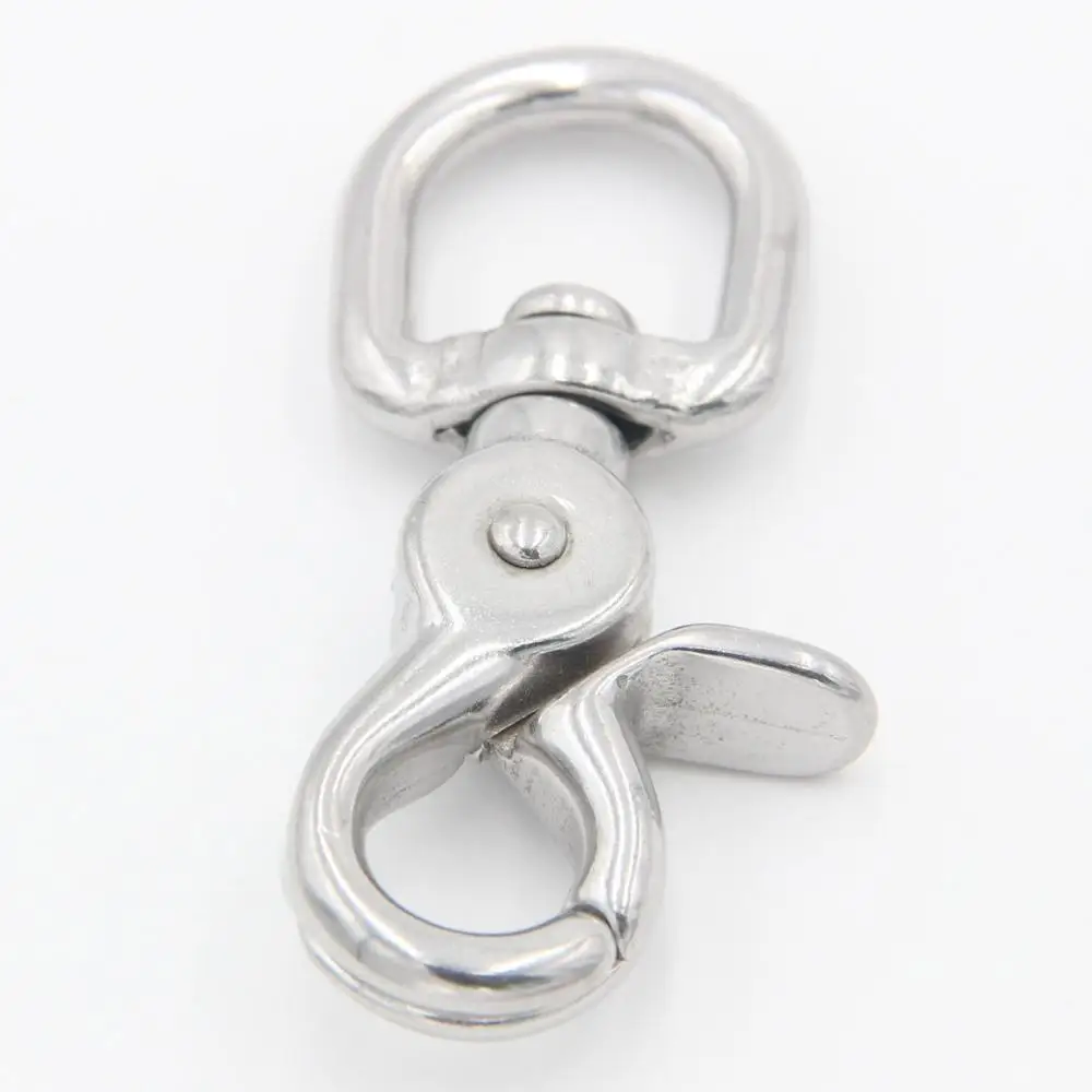 Нержавеющая сталь поворотный карабин с кольцом