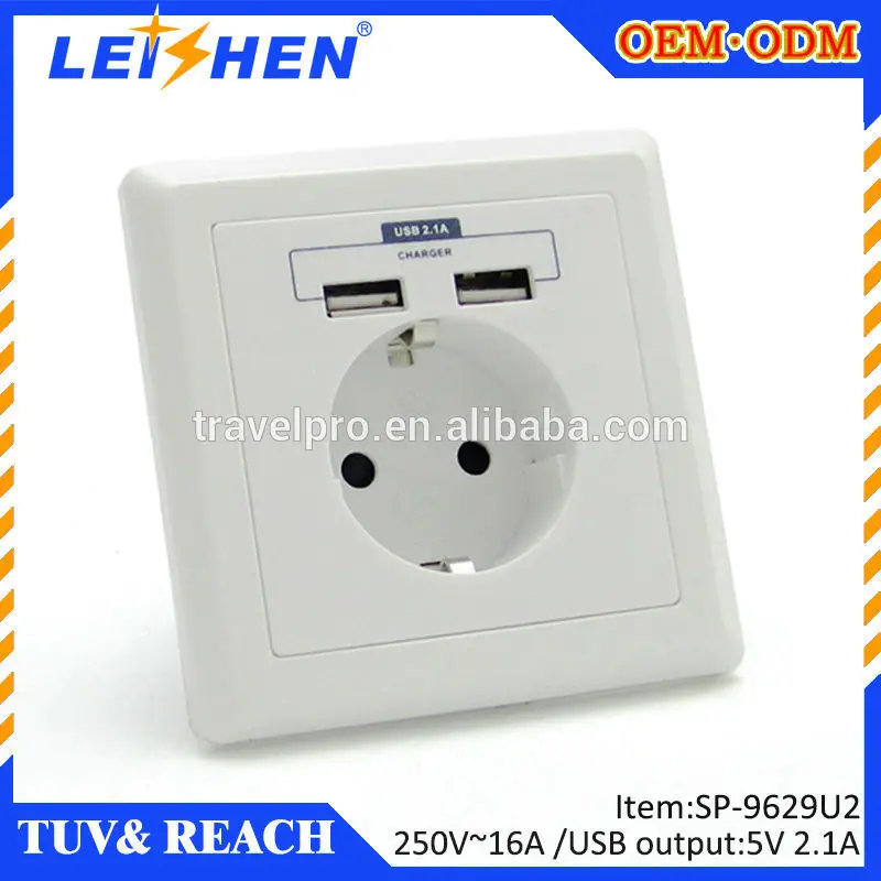 2015 new arrival factory sales electric euro usb charger socket 220v