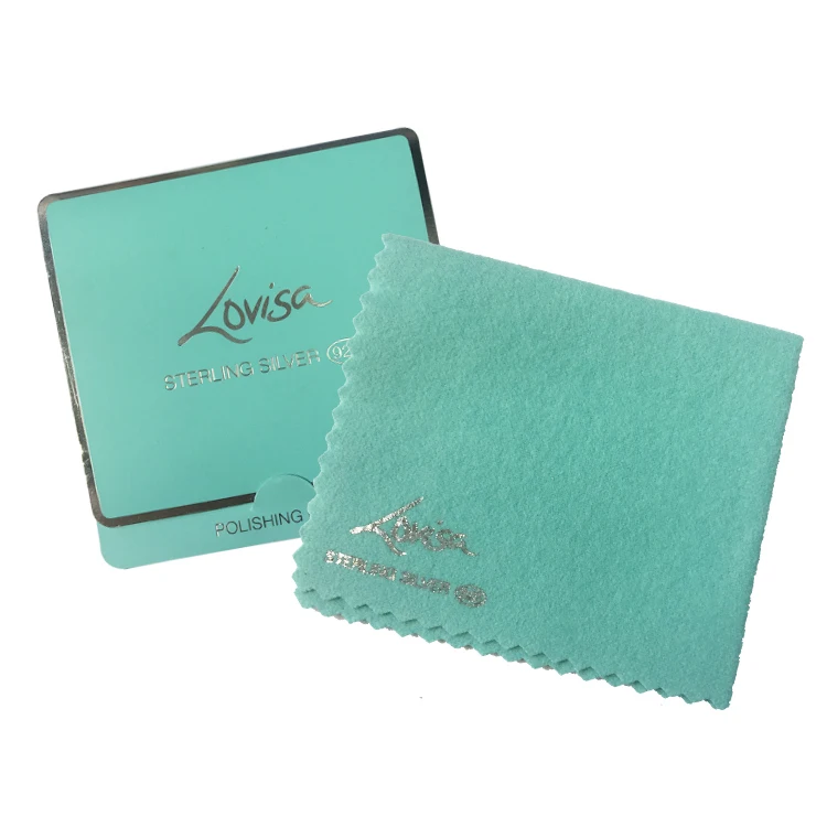 Cotton jewelry cleaning cloth, silver gold jewellery polishing rags