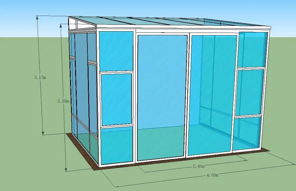 
China sunroom balcony building patio screen enclosure 