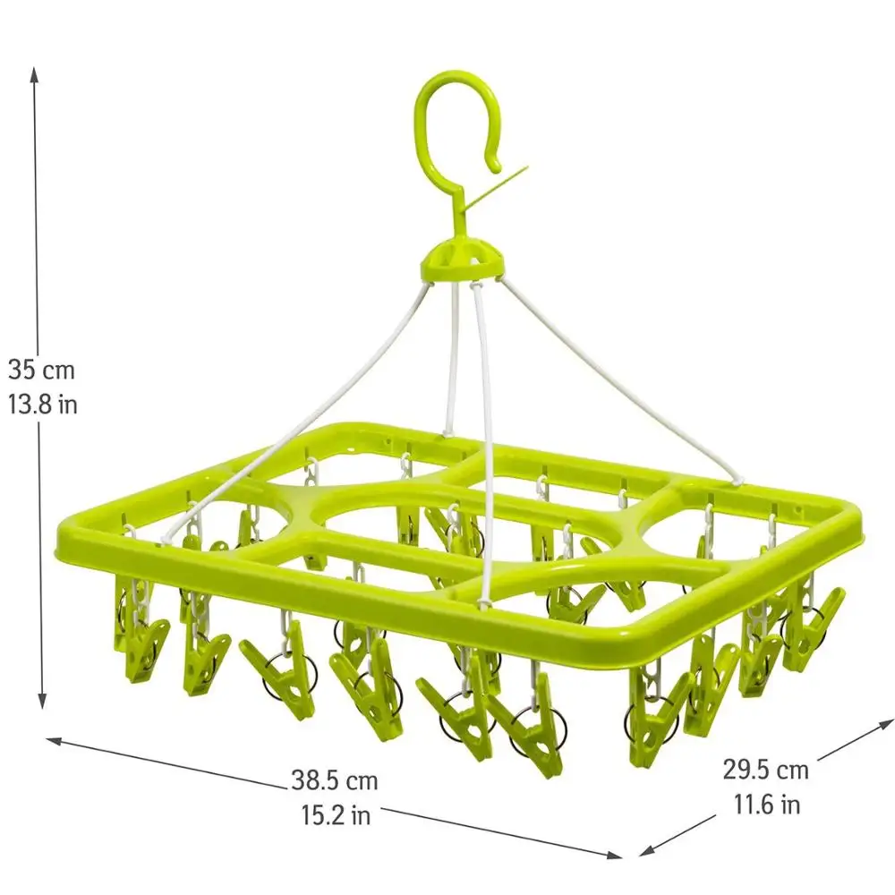 Clip and Drip Clothes Drying Hanger