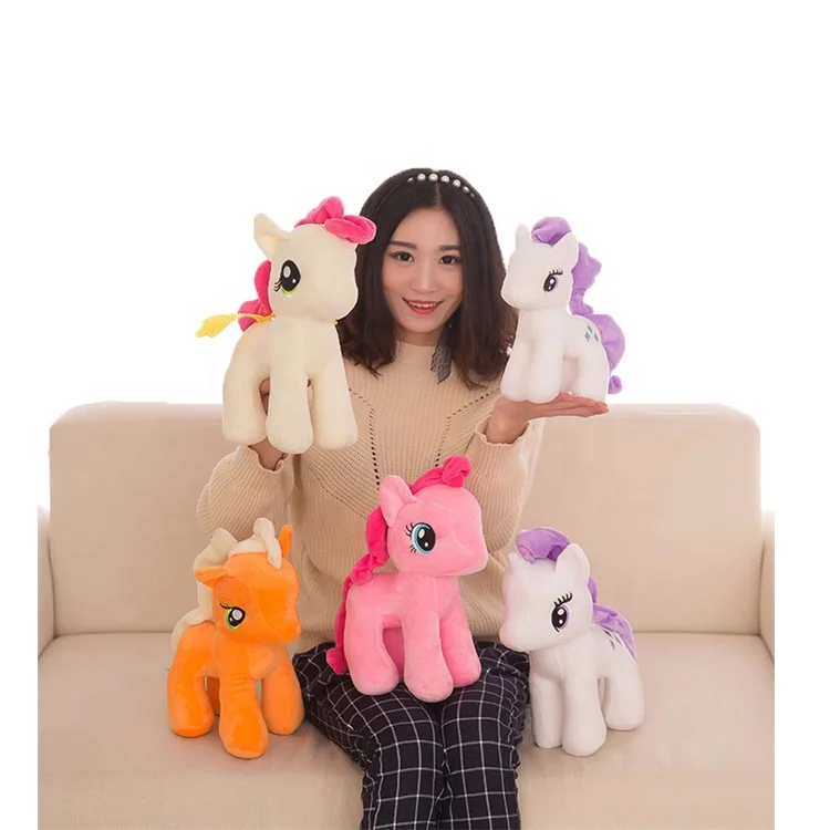 
Wholesale Cheap Stuffed Unicorn Animal Plush Horse Little Horse Pony Baby Toy 