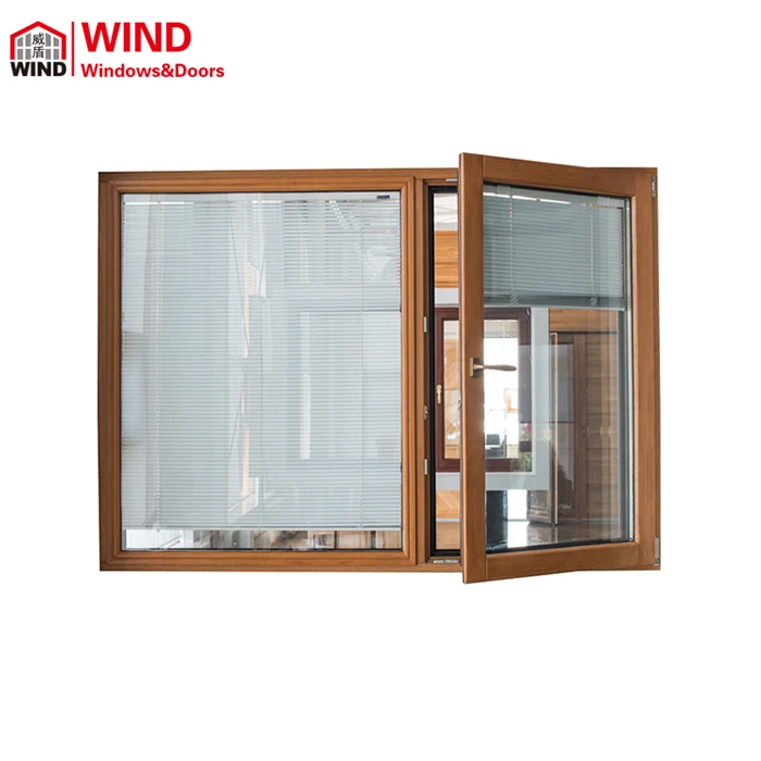 Remote control  electrical  Automatic  blind  in glass  aluminum wood windows