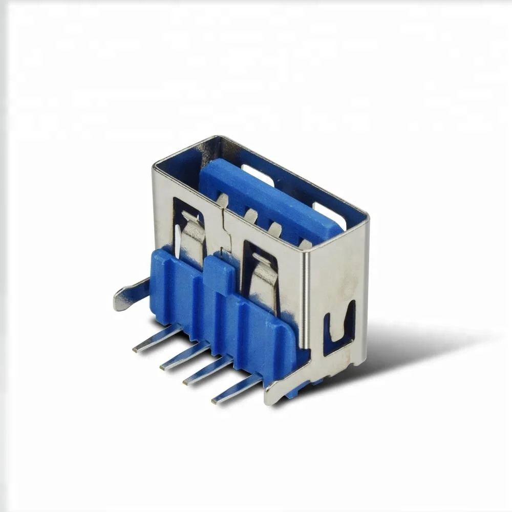 
90 degree 4Pin length 10.0mm usb AF Plugboard usb connector 