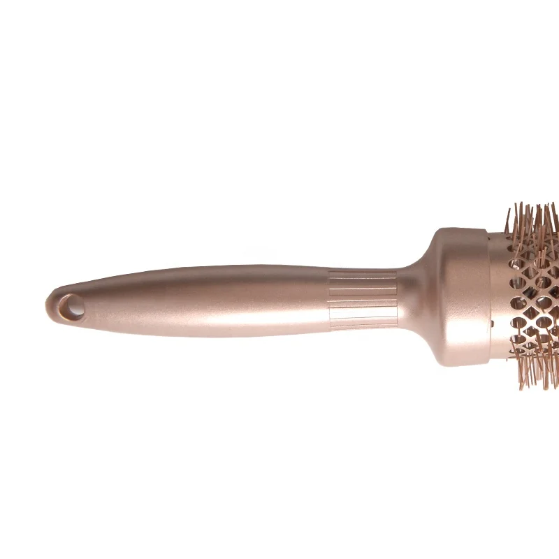 OEM ODM Hairdressing hair styling  plastic brush gold  rolling hair brush for women round brushes for hair professional