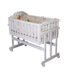 Baby cot bed wood baby crib cradle with mosquito net HN-630