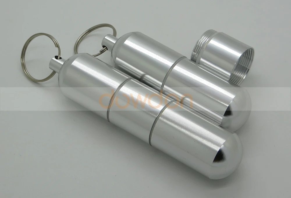 Waterproof Pocket Toothpick Holder Metal Pill Case Keychain Cotton Swab Box