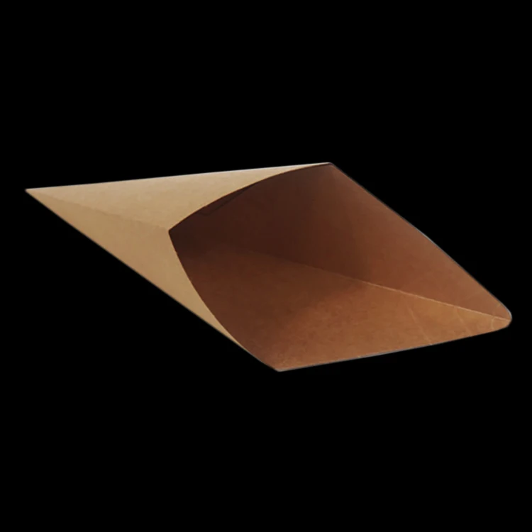 Restaurant French Fry Disposable Packaging Bag Waterproof Anti-oil Waxed Kraft Paper Cup