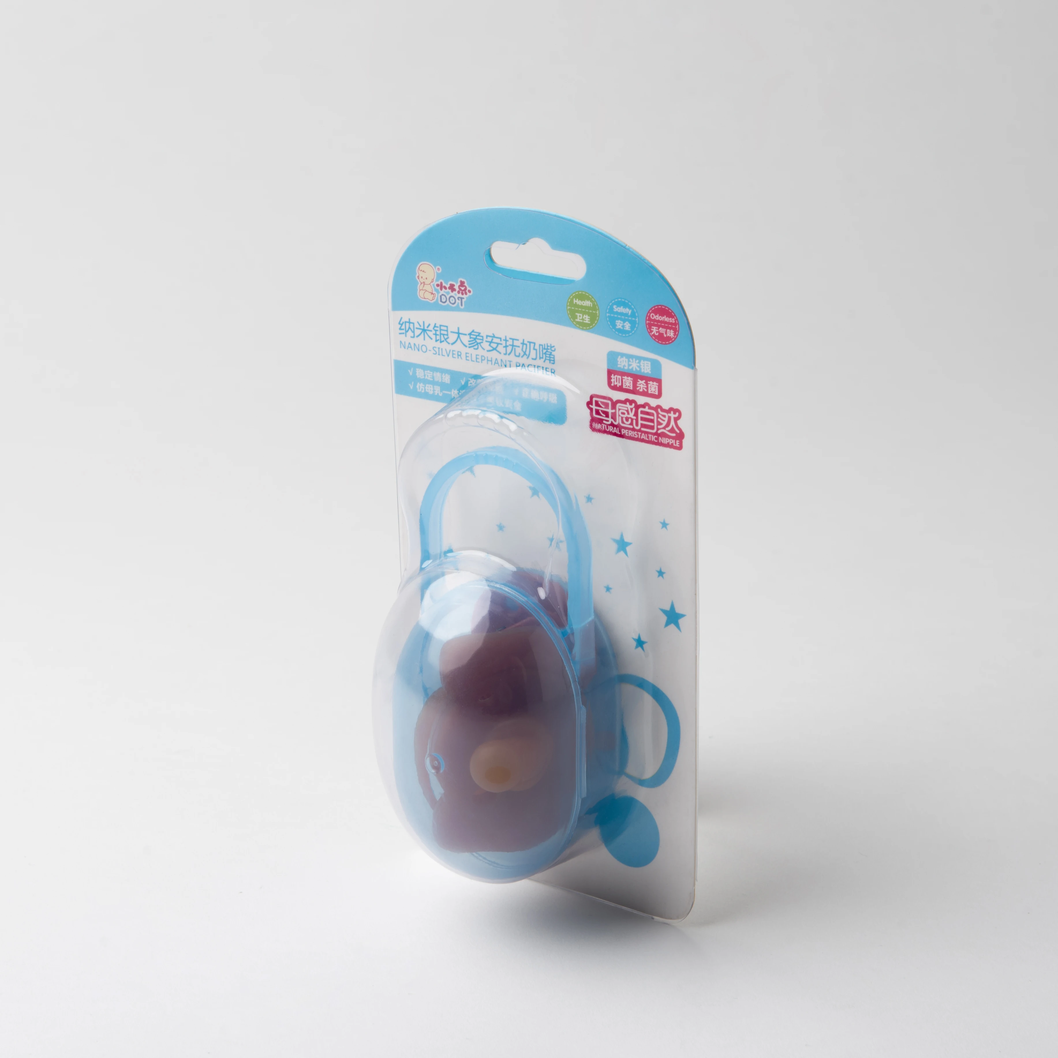 silicone baby pacifier simple and easy to clean silicone soother clip 100% BPA free baby silicone pacifier soother