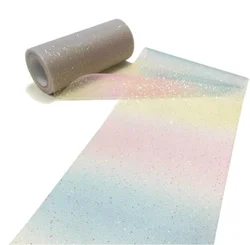 Радужное платье из органзы скрученный Тюль Свадебные украшения для вечеринок по случаю Дня Рождения Аксессуары ширина 15 см разной длины размера