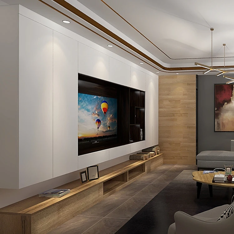 
Fashion Living Room Furniture Wooden Wall TV Stand Simple Design TV Cabinet 