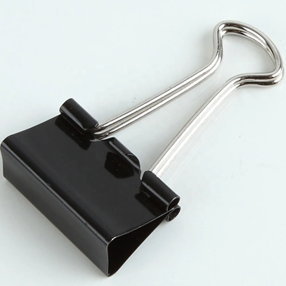 black metal 19mm small paper binder clips