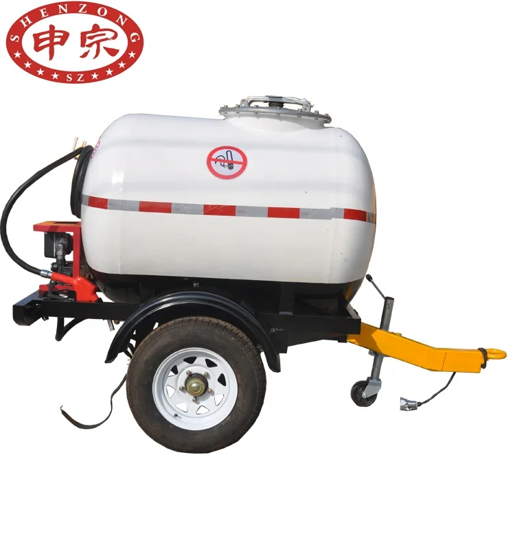 
small drawbar trailer 1000L diesel fuel transport tanker trailer 