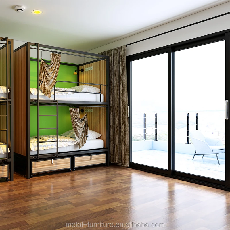 Hostel furniture divan bed capsule design nap pod capsule hotel resting bed