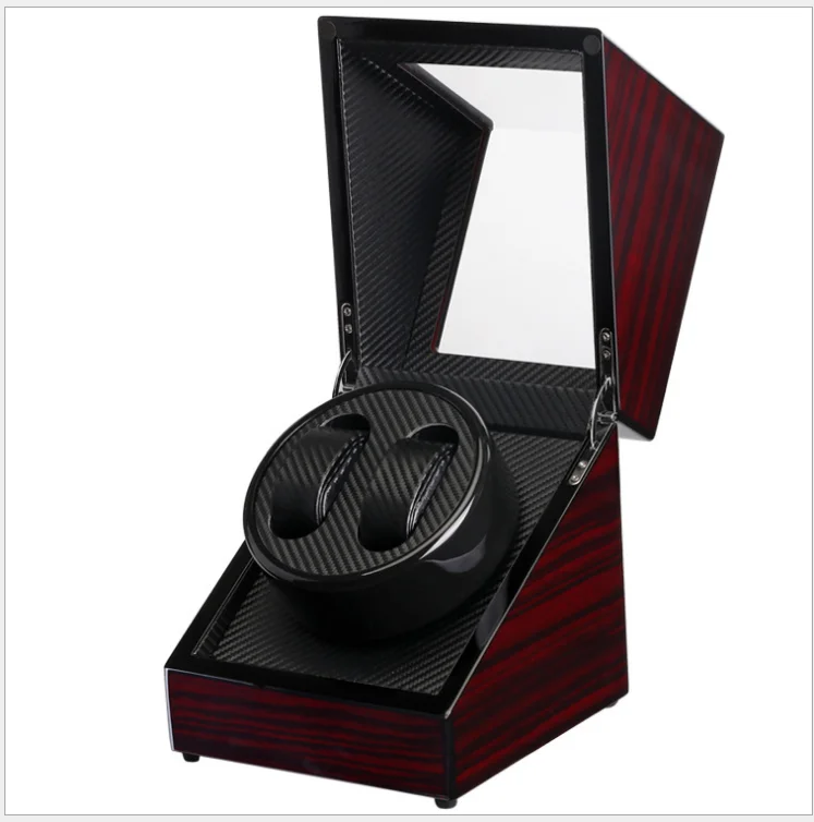 Wholesale 2 Colors Ebony Paint Single Winder 2 Slot Rotating Motor Watch Box