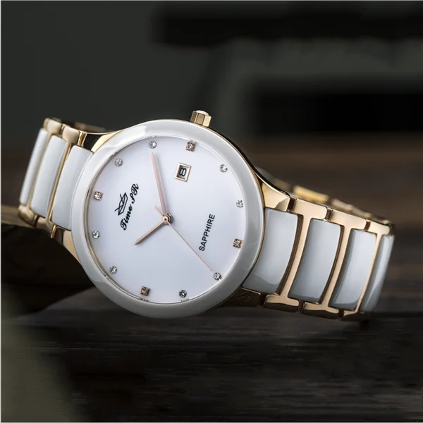 Quartz metal strap ladies fancy watches