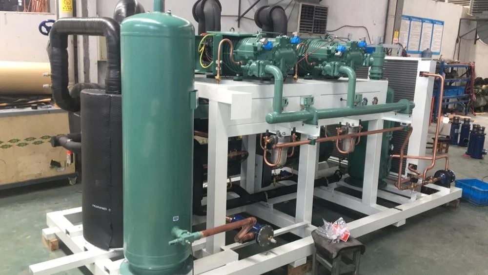 water chiller 75HP compressor  paralleled unit for making ice cream