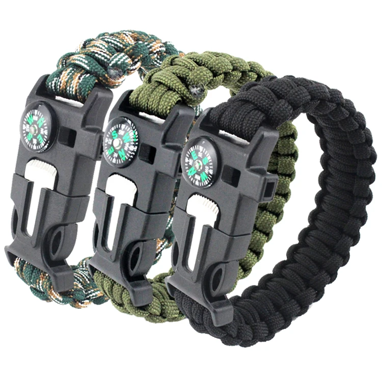 Manufacturer wholesale 550 paracord survival bracelet with logo