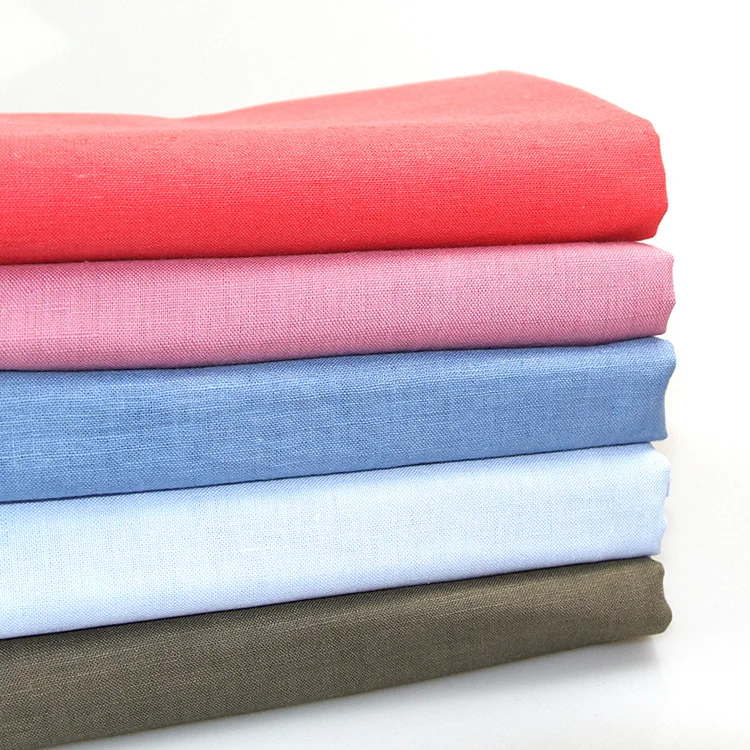 wholesale 100% linen fabric natural irish linen fabric Plain Dyed Plain Woven Linen Cotton Fabric