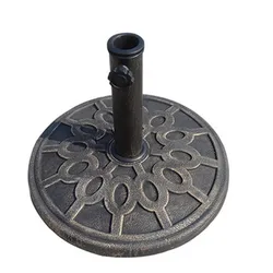 Best quality plastic resin roman parasol cantilever plastic resin umbrella stand base water sand filled for patio umbrella