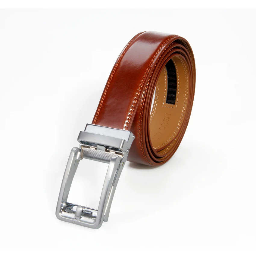 Low Cost Gift genuine Leather Fashionable Men Leather Belt Automatic Buckle