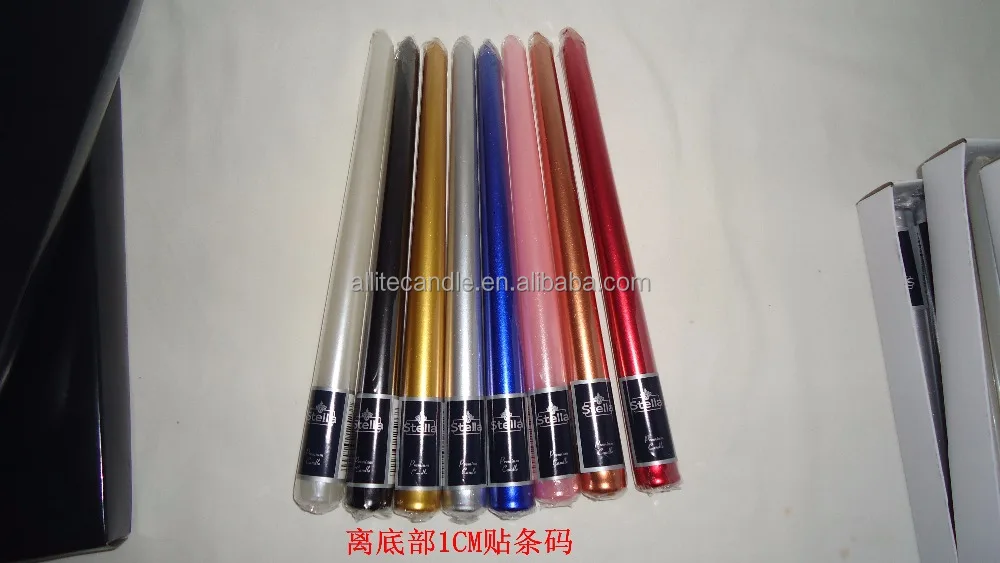 
Allite 6 inch / 8 inch / 10 inch / 12 metallic painted taper candle for romantic dinner 