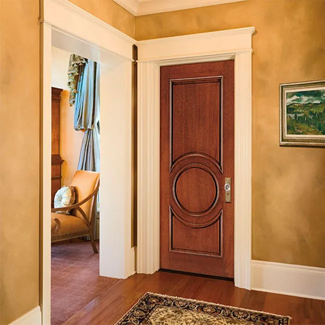 Chinese waterproof wood plastic panel doors PVC pivot entry dining room doors