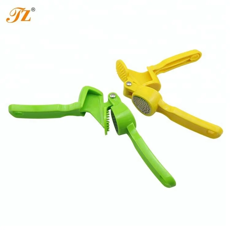New Design Colorful Plastic Garlic Press for Kitchen Supplies