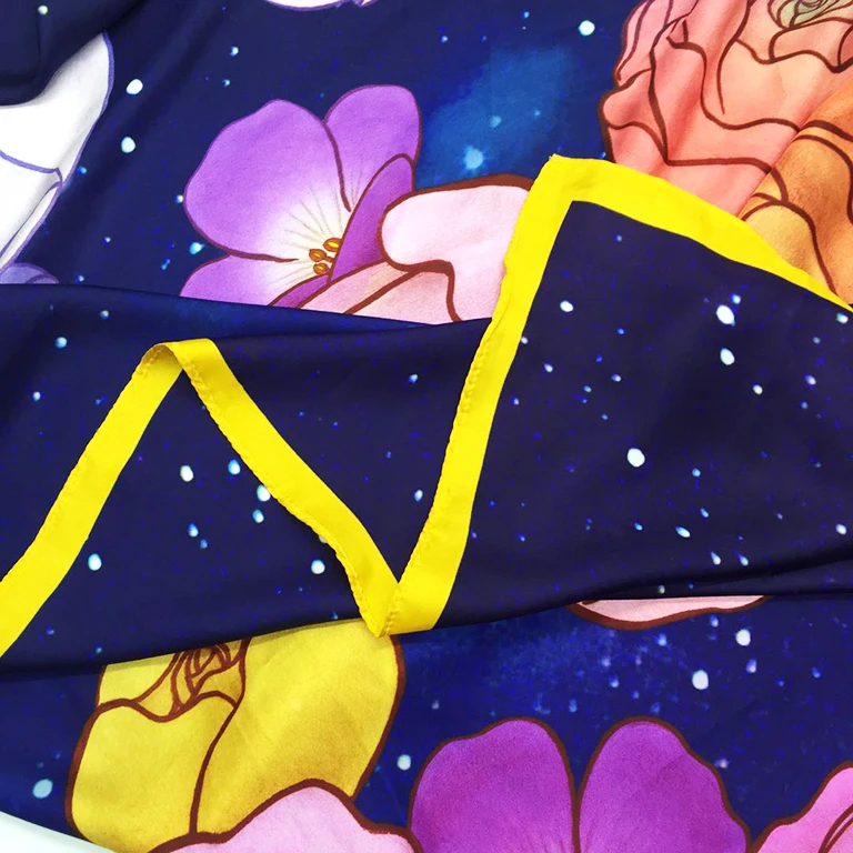 
Best selling beautiful custom design 100% turkish digital print silk scarf for women 