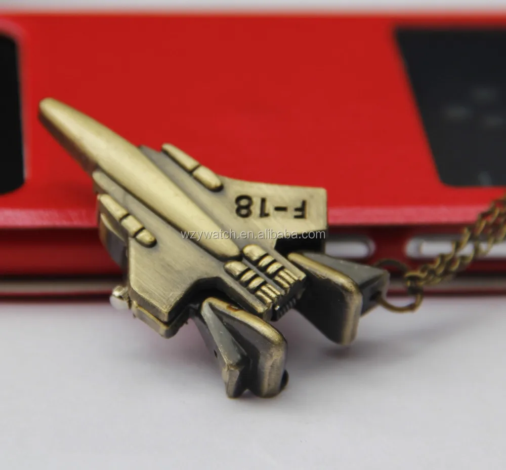 F-18 fighter plane pocket watch necklace/gift/pendent watch Factory Direct Sale!!!