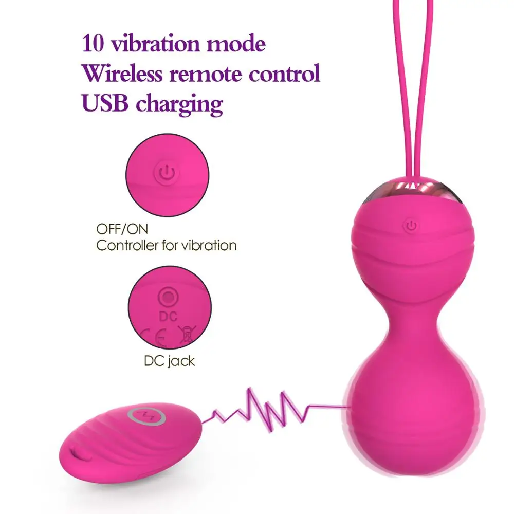 Top Wireless Remote Control Vibrating Eggs 10 Frequency Vagina Exercise Women silicone kegel  exercise ball sex toys for sale