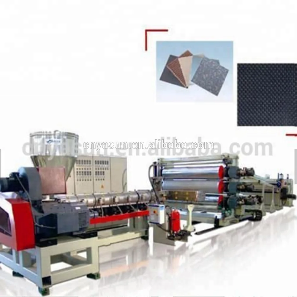 PVC Outdoor Anti-Skid Plastic Coil Mat Production Line/PVC Carpet Making Machine