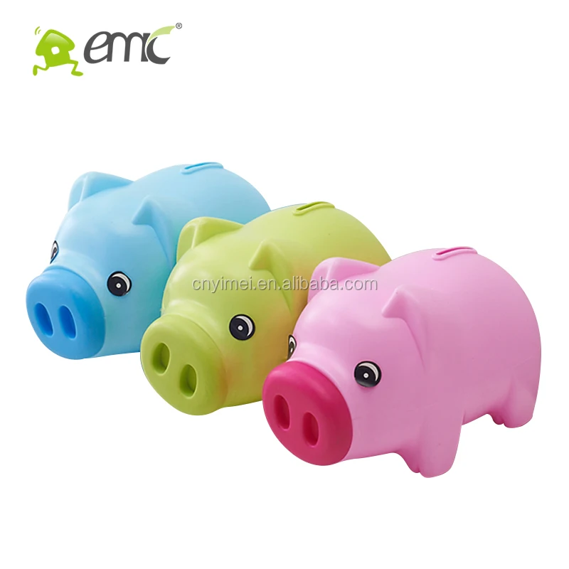 animal style pig piggy bank lovely with plastic