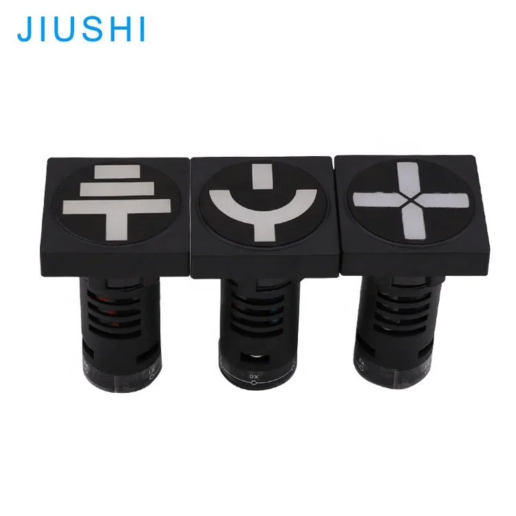 AD16-22WF black 22mm Isolating Circuit breaker grounding  position led indicator light signal lamp