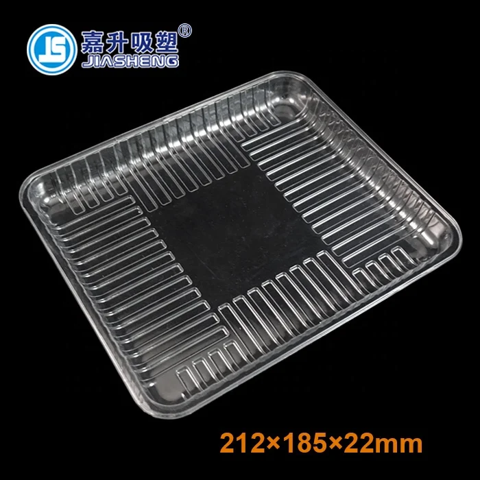 Custom Food Grade Rolled Edge Plastic Blister Frozen Food Tray Meat Packing